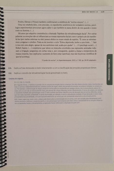 Dossier  apoio professor Psicologia. Nós. N
