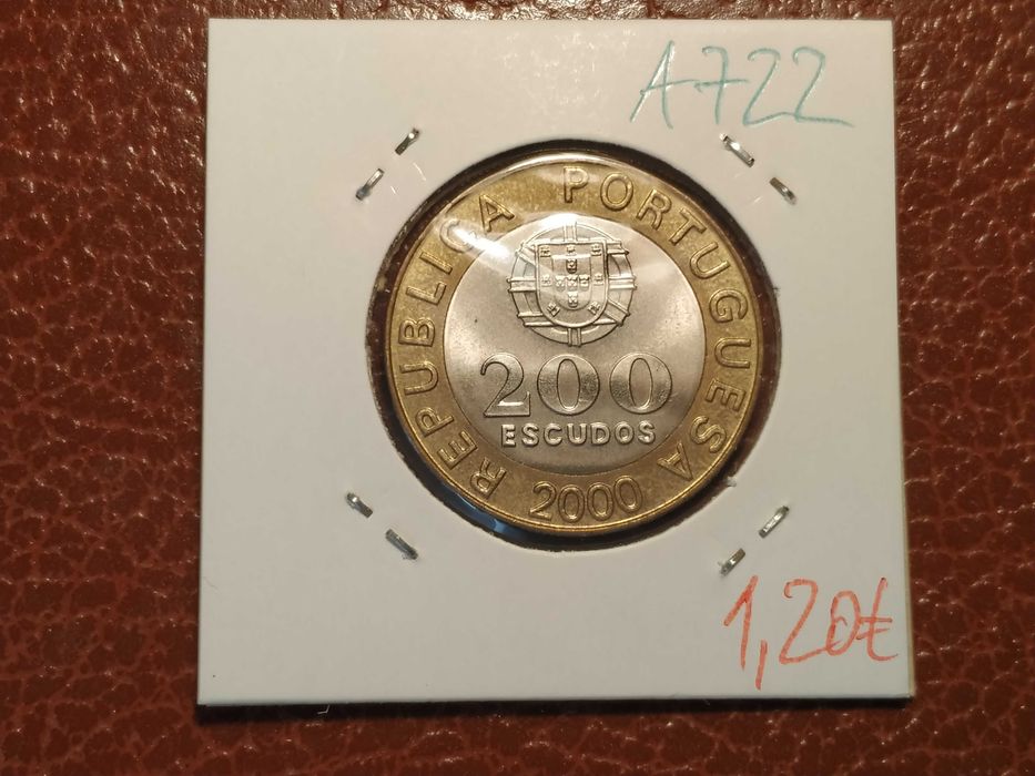 A722 - moeda de 200 escudos de 2000 - Portugal