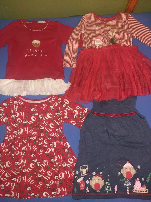 Новогодний костюм платье свитер на 12-18 и 18-24месяца