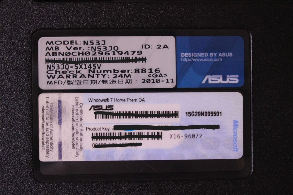 Asus N53J i7 640GB/8GB RAM Nvidia