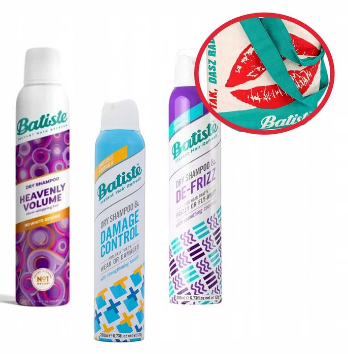 Batiste suchy szampon zestaw 3 sztuki + torba GRATIS!