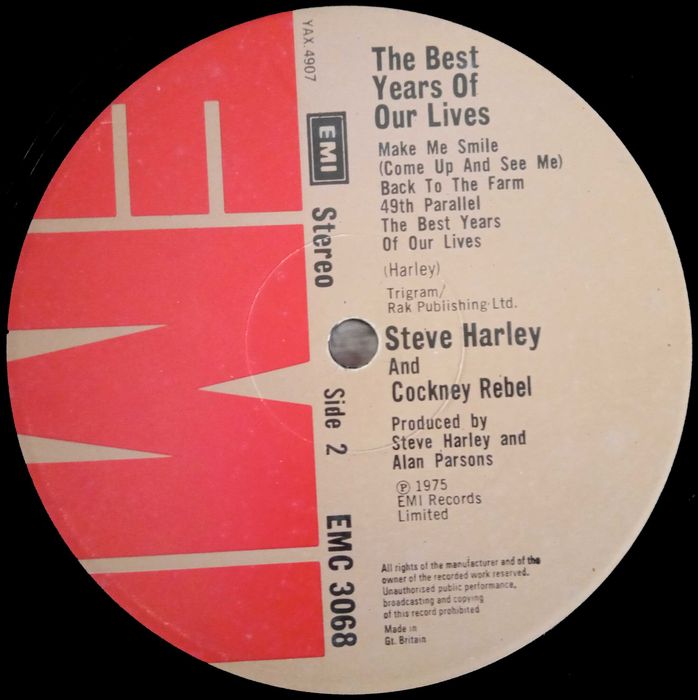 Cockney Rebel	- - - - -	The Best Years of Our Lives	- - - - -	LP