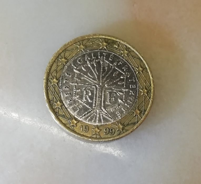 Moeda 1€ França 1999..RARA..Liberté, Égalité, Fraternité