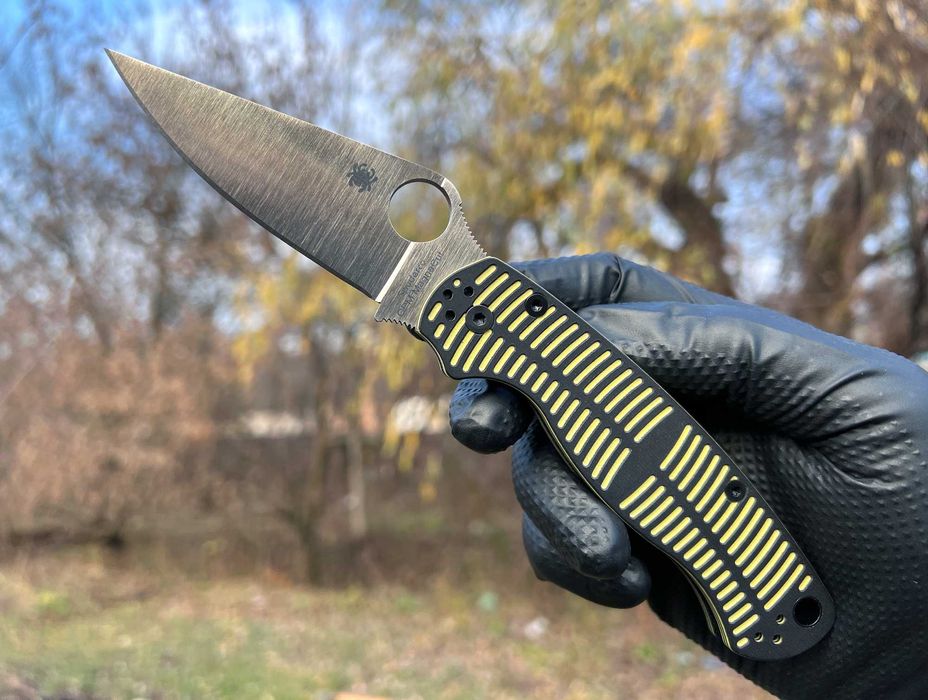 Складний ніж Spyderco Paramilitary 2 Salt Yellow/Black G-10, MagnaCut