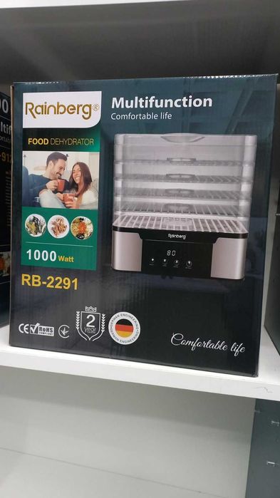 Електрична сушарка для овочів і фруктів 1000 ВТ потужна на 5 підонів