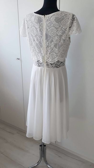 Kremowa sukienka Asos nowa r.40 L