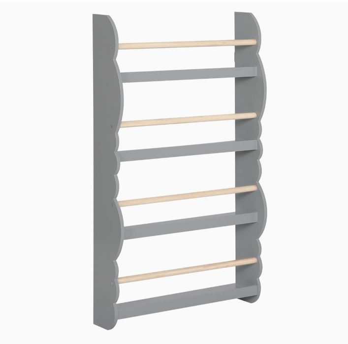 Nowa PIĘKNA półka ścienna na książki organizer stojak 4 poziomy