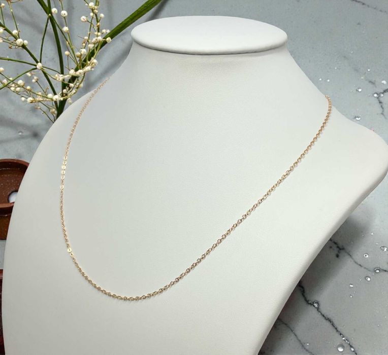 Piękny łańcuszek Różowe Złoto | P.583 | Splot Rolo | 1,93 g | 45 cm