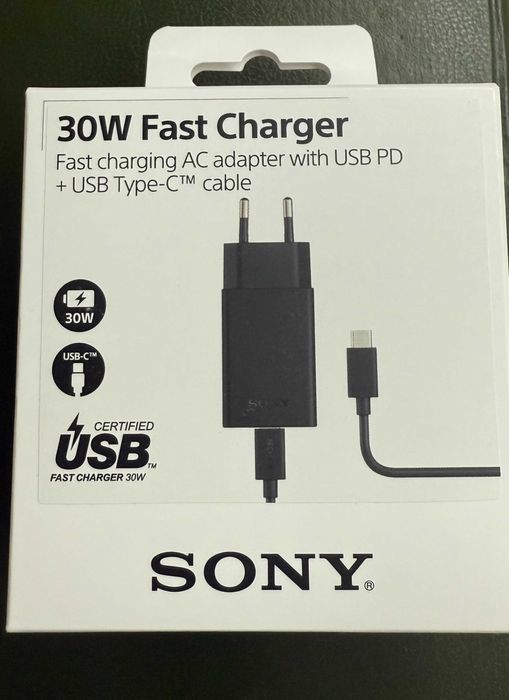Зарядний пристрій Sony XQZ-UC1 30w з кабелем USB-C - USB-C
