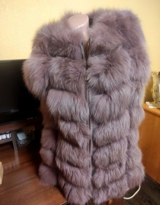 Натуральна шкіра та хутро, жилетка