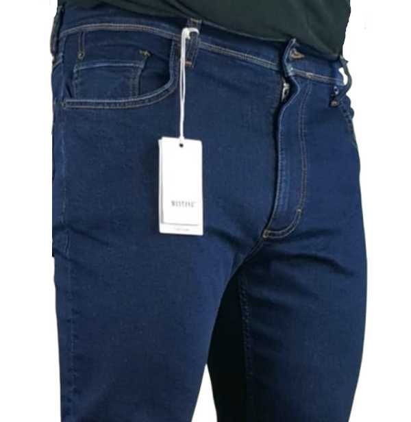 Nowe męskie jeansy Mustang Washington -medium straight oryg. granatowe rozmiar - W38/L34