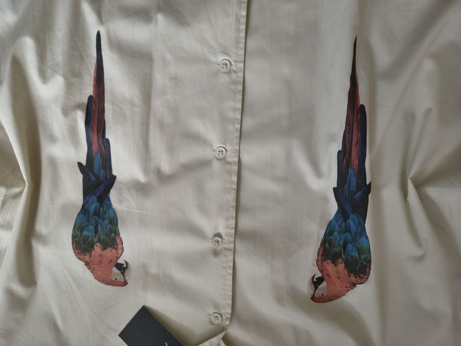 Męska koszula oversize papugi XL