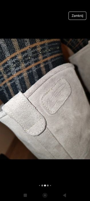 Beyco A.Pisarek rozmiar 38 wiosenne sztyblety skórzane zamszowe kozaki