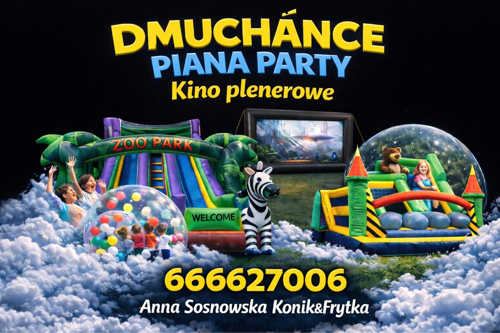 Dmuchance piana party kino plenerowe