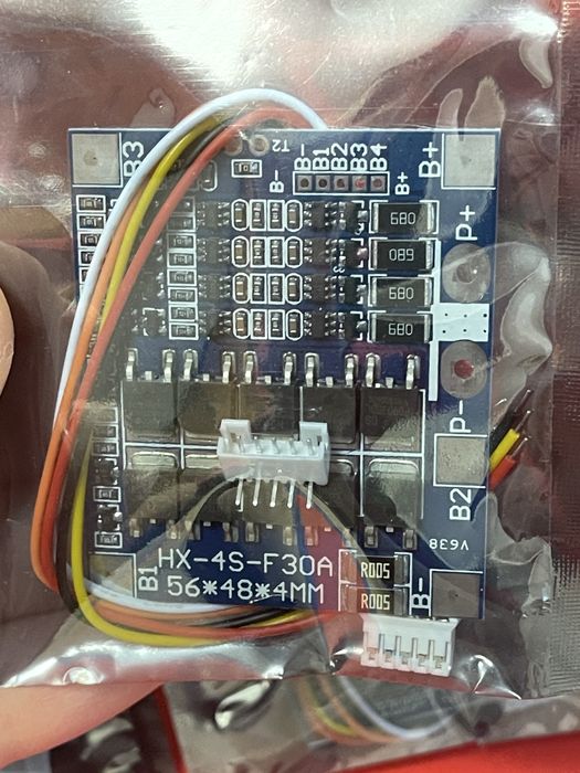 HX-4s-F30A - плата захисту BMS 4s 30 А LiFePO4 з балансуванням