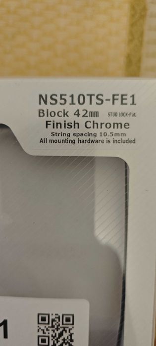 Nowe siodełka Gotoh NS510TS FE1, rozstaw 10,5 mm, chrom, 6 szt.