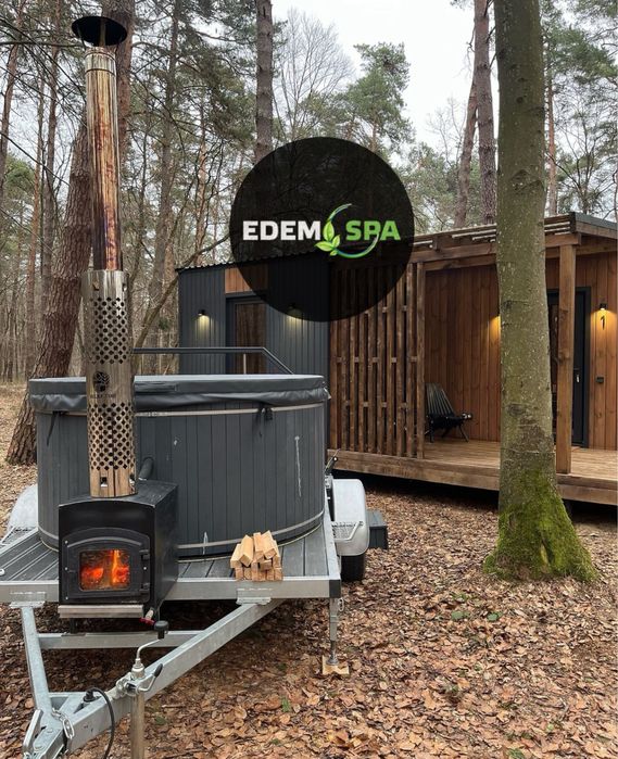 Спа купіль з джакузі! Чан на дровах! Вуличне джакузі! Виробництво