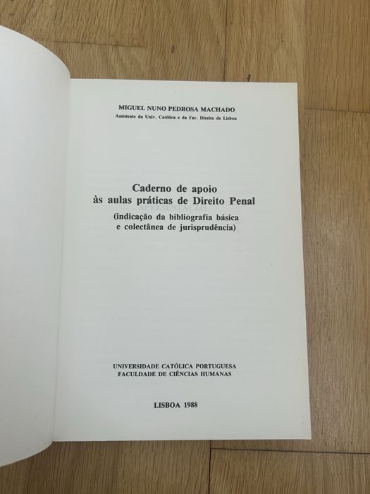 Caderno de apoio às aulas práticas de Direito Penal
