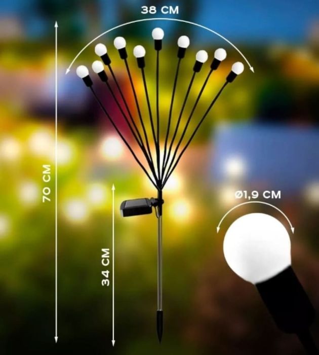 Газонний світильник Феєрверк на сонячній батареї
Новий Газонний світил