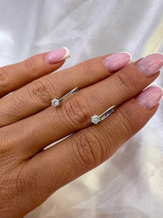Kolczyki z diamentami naturalnymi 0.24 CT