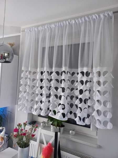 Gotowa firana haga dół wycięty laserowo 400x160 hit sprzedaży