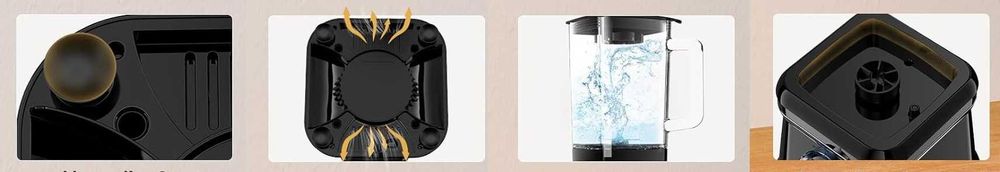 Howork Blender kielichowy 1200W szklany dzbanek 1,6L 2 prędkości mikse