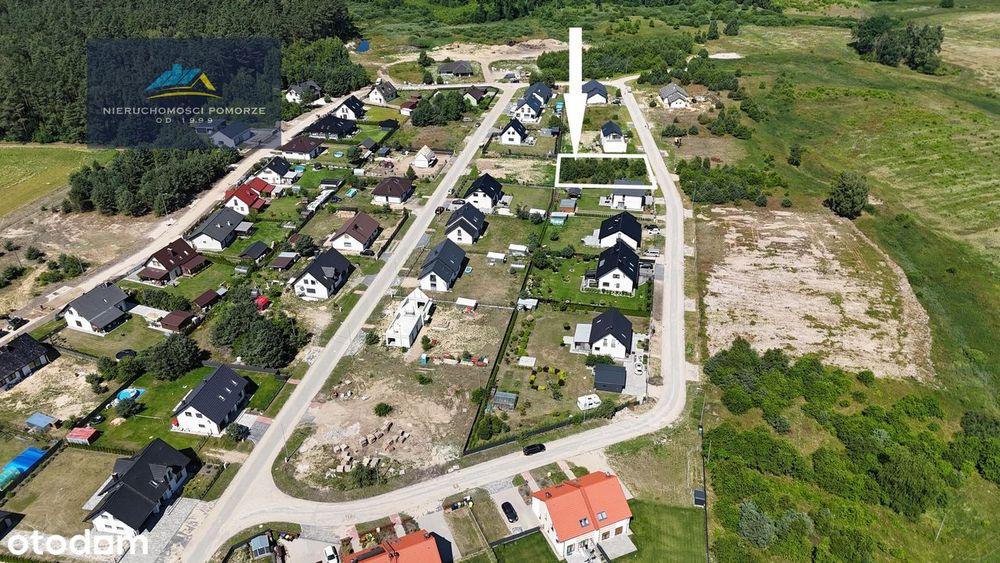 Człuchów osiedle Kiełpin działka budowlana 1072m2