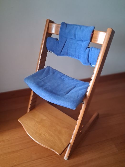 Stokke Cadeira de Refeição Evolutiva Tripp Trapp de Madeira e 2 revest