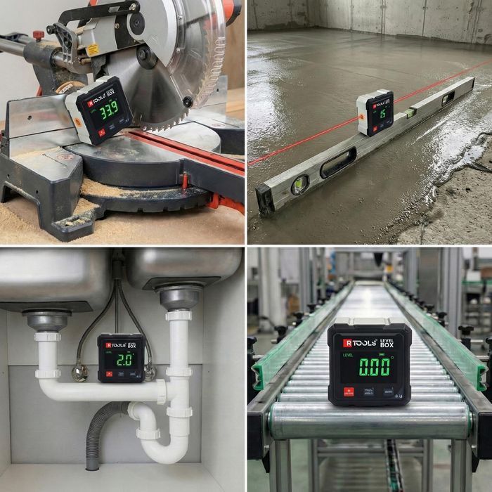 Poziomica Laserowa Magnetyczna Kątomierz Miernik Kąta Inklinometr