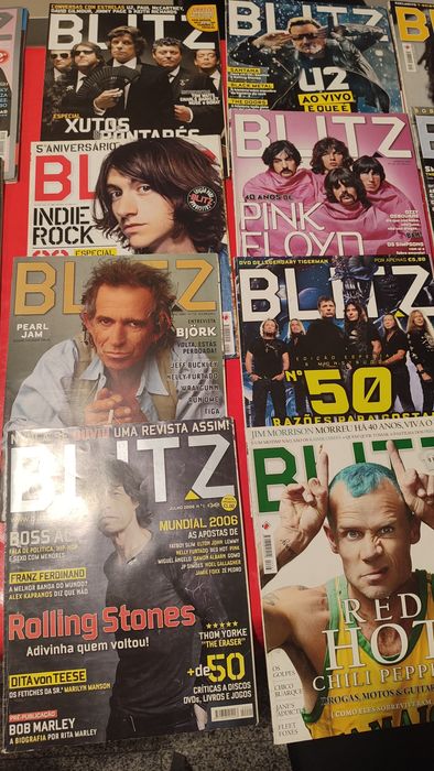 Conjunto de 19 revistas de música BLITZ