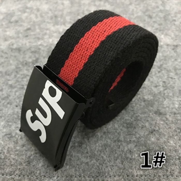 Чоловічий чорний ремінь Supreme Ремень суприм