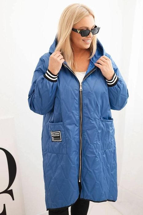 Pikowana kurtka plus size