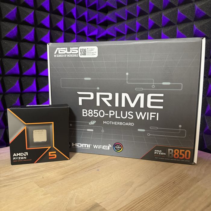 Сет AM5 Ryzen 9600X, B850 Asus материнська плата
