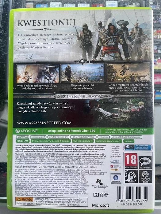 Xbox 360 - Assassin's Creed 4 Black Flag - Skup - Wymiana - Sklep