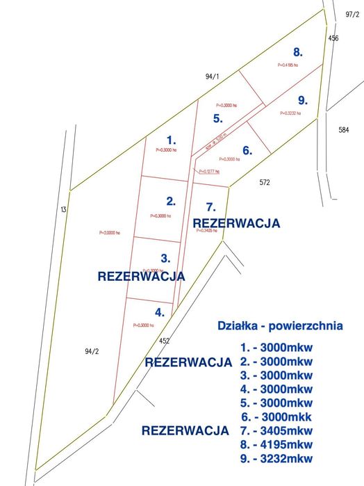 Mikołajki Tałty - Woźnice Działki 3000 - 4500mkw