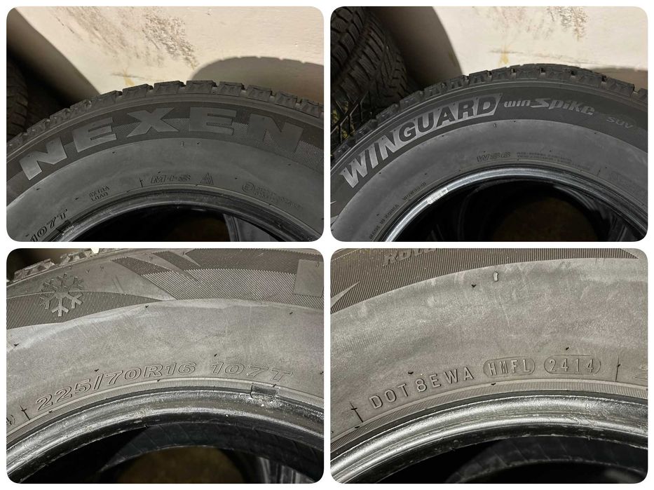 2X Opony Zimowe 225/70R16 107T NEXEN WINGUARD WINSPIKE SUV XL 6.3MM
