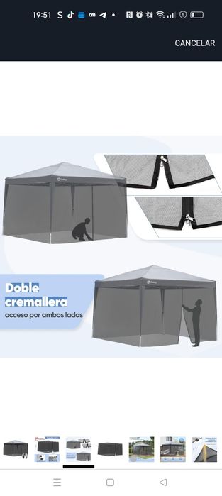 Mosquiteiro para pérgola 3x3 Sekey NOVO
