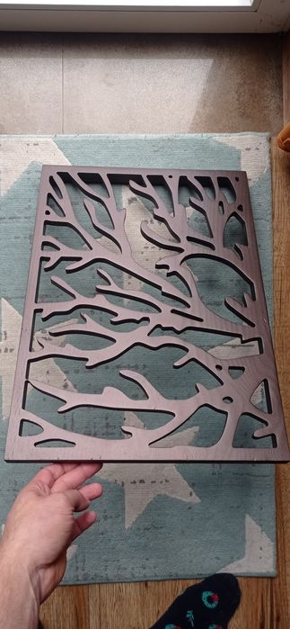 Piękny obraz ażurowy 3-częściowy ze sklejki.