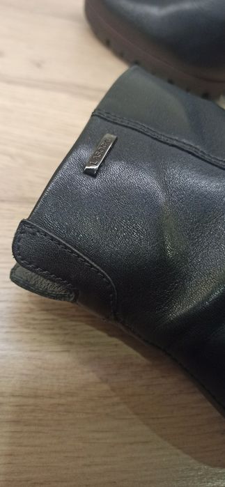 Botki zimowe skórzane Lasocki CCC 37 słupek platforma traper