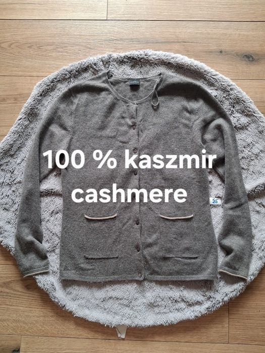 Kardigan kaszmir kaszmirowy krotki rozmiar S