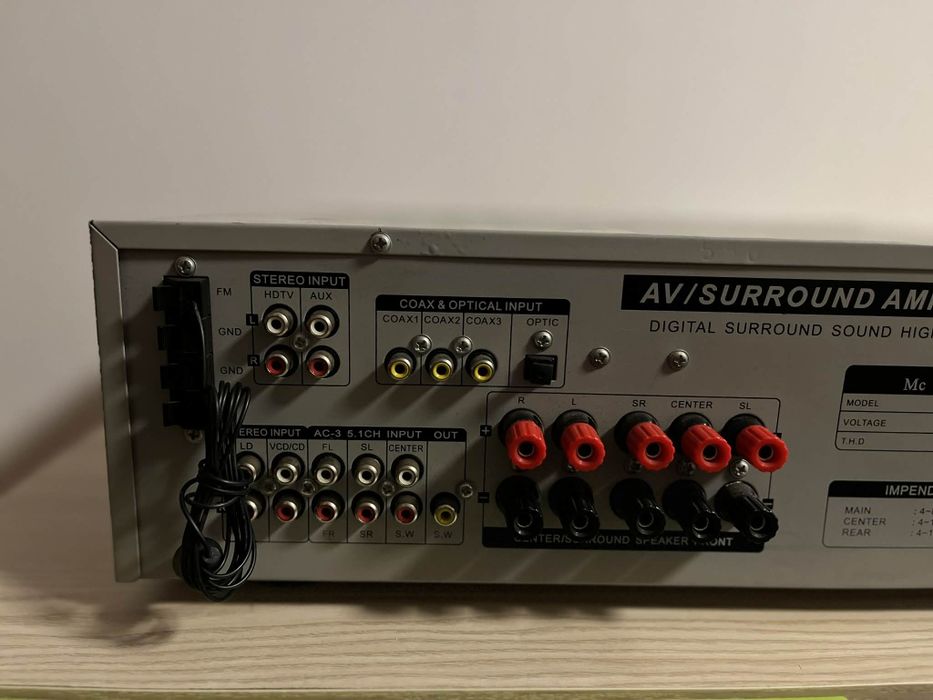 Amplituner McVoice AV-550 – 5.1, Dolby Digital EX, DTS