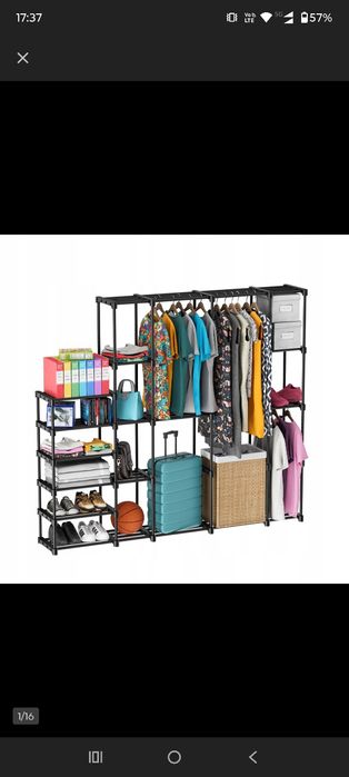 Szafa wieszak stojący garderoba adler keeper