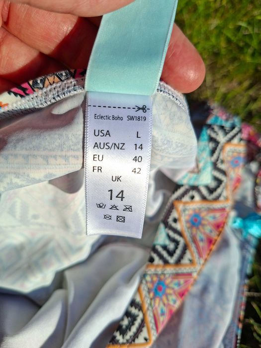 Strój kąpielowy bikini Panache Eclectic Boho przepiękny odpinane ramiączka  65H 30H