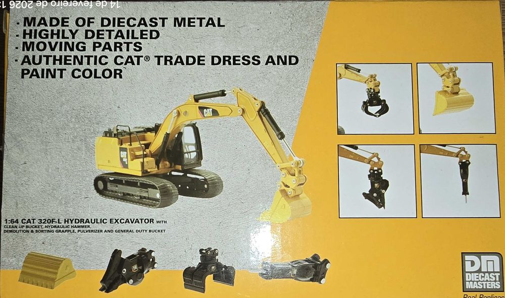 Miniatura Maquina Escavadora Giratória CAT  320F (Caterpillar)