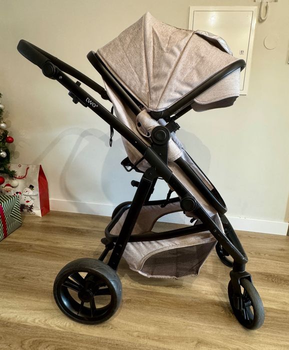 Carrinho Bebé 3 em 1 Asalvo Convertible Two+ 2 Bege COMPLETO
