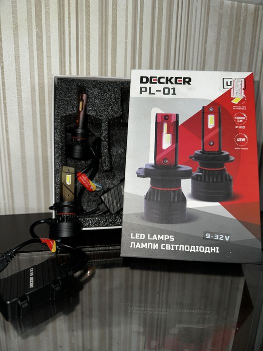 Світлодіодні LED-лампи DECKER PL-01  ЦОКОЛЬ – H7 10000 Lm 9-32V