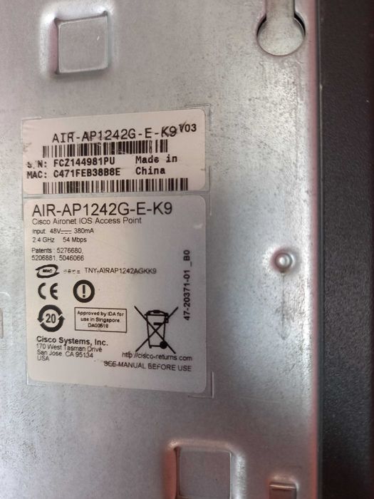 Продам Cisco Access Point 802.11 g, 2.4 Ghz полный комплект