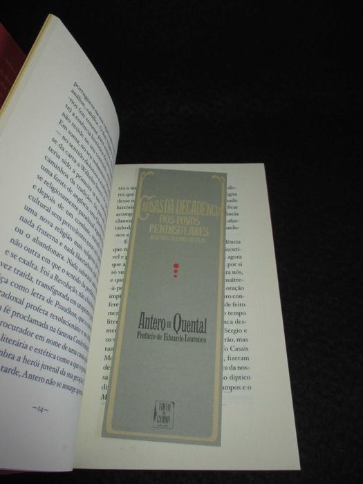 Livro Causas da Decadência dos Povos Peninsulares Antero de Quental