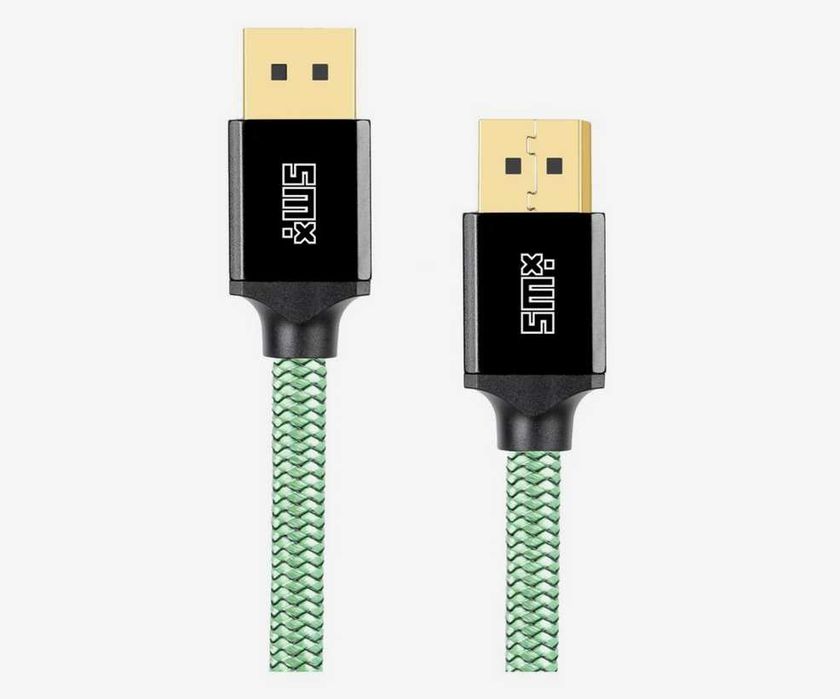 Silver Monkey X Kabel DisplayPort 2.0 Ultra w oplocie 1.5m zielony