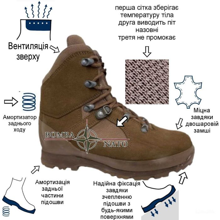 Берці Haix Boots Desert Combat High Liability. Німеччина. Оригінал